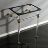 Fauceture Templeton 24" x 20-3/8" x 30" Acrylic Console Sink Legs, Brass VAH242030SB